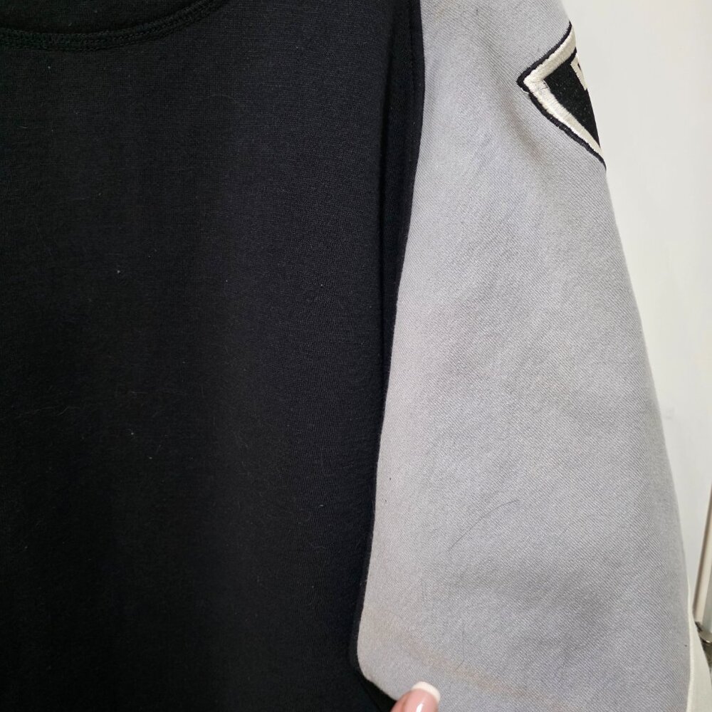 Galt Sand Raiders Sweatshirt Vintage 1995 NFL Crewneck Black Grey Colorblock XL - Picture 12 of 13
